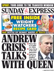 Daily Express Sunday Newspaper Front Page (UK) for 4 January 2015