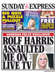 Daily Express Sunday (UK) Newspaper Front Page for 6 July 2014