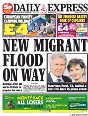 Daily Express Sunday (UK) Newspaper Front Page for 7 March 2015