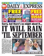 Daily Express Sunday Newspaper Front Page (UK) for 7 July 2012