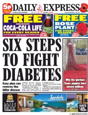 Daily Express Sunday Newspaper Front Page (UK) for 8 November 2014