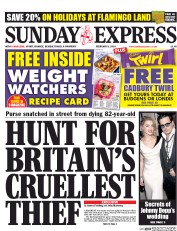 Daily Express Sunday (UK) Newspaper Front Page for 8 February 2015