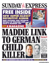 Daily Express Sunday (UK) Newspaper Front Page for 8 May 2011