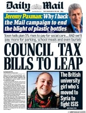 Daily Mail (UK) Newspaper Front Page for 10 February 2017