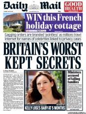 Daily Mail (UK) Newspaper Front Page for 10 May 2011