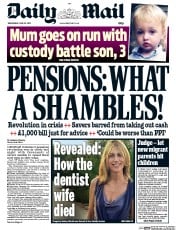Daily Mail Newspaper Front Page (UK) for 10 June 2015