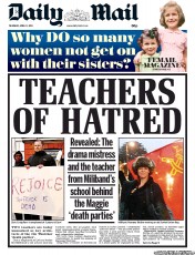 Daily Mail Newspaper Front Page (UK) for 11 April 2013
