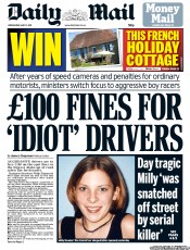 Daily Mail (UK) Newspaper Front Page for 11 May 2011