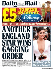 Daily Mail (UK) Newspaper Front Page for 14 May 2011