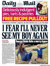 Daily Mail Newspaper Front Page (UK) for 15 June 2015