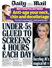 Daily Mail (UK) Newspaper Front Page for 16 November 2016