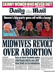 Daily Mail (UK) Newspaper Front Page for 16 May 2016