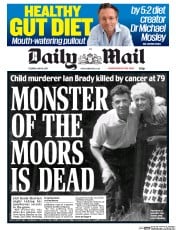 Daily Mail (UK) Newspaper Front Page for 16 May 2017