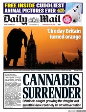 Daily Mail (UK) Newspaper Front Page for 17 October 2017