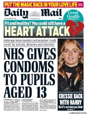 Daily Mail (UK) Newspaper Front Page for 17 February 2015