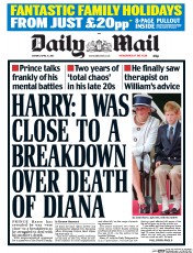 Daily Mail (UK) Newspaper Front Page for 17 April 2017
