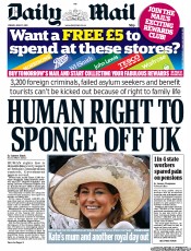 Daily Mail (UK) Newspaper Front Page for 17 June 2011