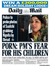 Daily Mail Newspaper Front Page (UK) for 17 June 2013