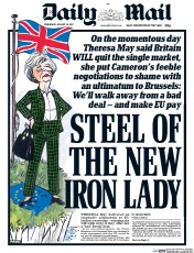 Daily Mail (UK) Newspaper Front Page for 18 January 2017