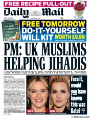 Daily Mail (UK) Newspaper Front Page for 19 June 2015