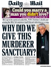 Daily Mail (UK) Newspaper Front Page for 1 April 2011
