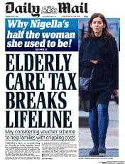 Daily Mail (UK) Newspaper Front Page for 1 May 2017