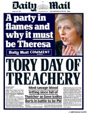 Daily Mail (UK) Newspaper Front Page for 1 July 2016