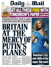 Daily Mail Newspaper Front Page (UK) for 20 February 2015