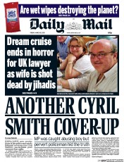 Daily Mail Newspaper Front Page (UK) for 20 March 2015