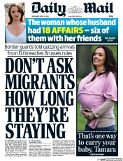 Daily Mail (UK) Newspaper Front Page for 23 April 2014