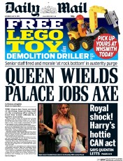 Daily Mail Newspaper Front Page (UK) for 23 May 2015