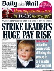 Daily Mail (UK) Newspaper Front Page for 23 June 2011
