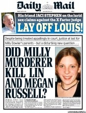 Daily Mail (UK) Newspaper Front Page for 24 June 2011