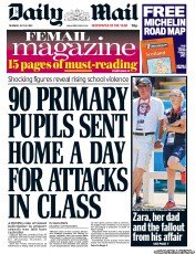 Daily Mail (UK) Newspaper Front Page for 26 July 2012