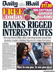 Daily Mail (UK) Newspaper Front Page for 28 June 2012