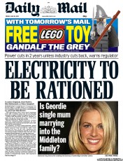 Daily Mail (UK) Newspaper Front Page for 28 June 2013