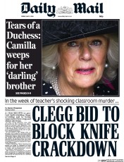 Daily Mail (UK) Newspaper Front Page for 2 May 2014