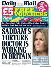 Daily Mail Newspaper Front Page (UK) for 2 July 2011