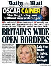 Daily Mail (UK) Newspaper Front Page for 30 May 2016