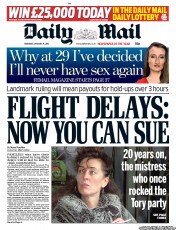 Daily Mail Newspaper Front Page (UK) for 31 January 2013