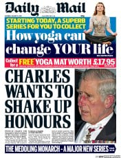 Daily Mail Newspaper Front Page (UK) for 31 January 2015