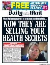 Daily Mail Newspaper Front Page (UK) for 31 March 2015