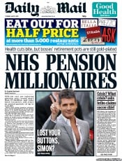 Daily Mail (UK) Newspaper Front Page for 31 May 2011