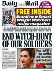 Daily Mail (UK) Newspaper Front Page for 4 January 2016