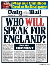 Daily Mail (UK) Newspaper Front Page for 4 February 2016