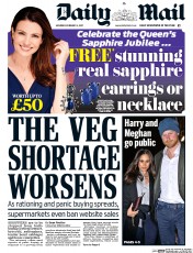 Daily Mail (UK) Newspaper Front Page for 4 February 2017