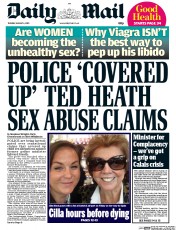 Daily Mail Newspaper Front Page (UK) for 4 August 2015