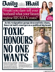 Daily Mail (UK) Newspaper Front Page for 4 August 2016