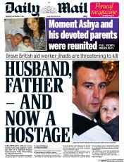 Daily Mail Newspaper Front Page (UK) for 4 September 2014