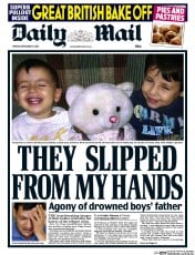 Daily Mail Newspaper Front Page (UK) for 4 September 2015